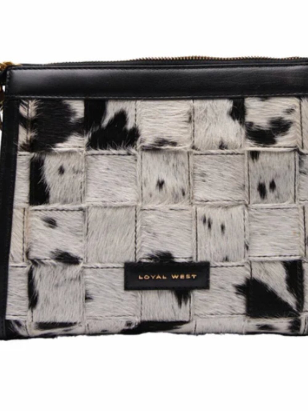 Loyal West SCRAPPY MEDIUM CHAIN BAG IN COWHIDE AND BLACK CALFSKIN - Picture 2 of 2